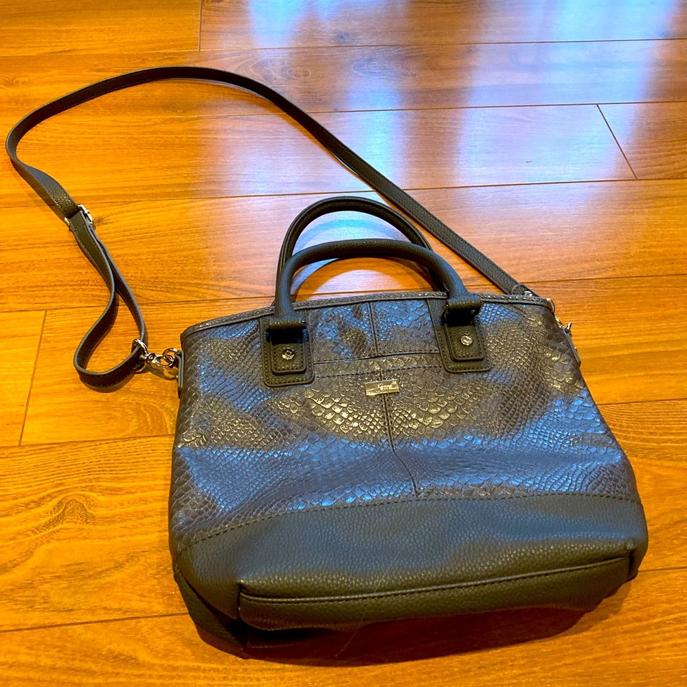 Jewell by 31 Thirty One Handbag Purse - Faux Snakeskin Gray